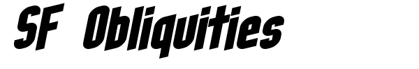 SF Obliquities font preview